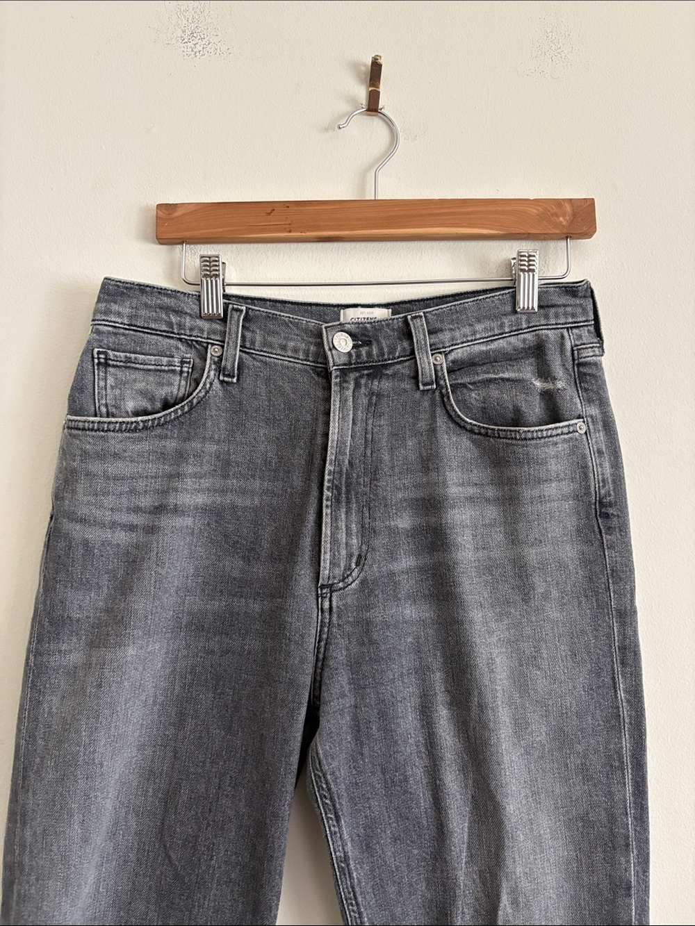 Citizens of Humanity Daphne Crop Jeans Gray Stovepipe Silhouette Size 28 - Picture 8 of 13